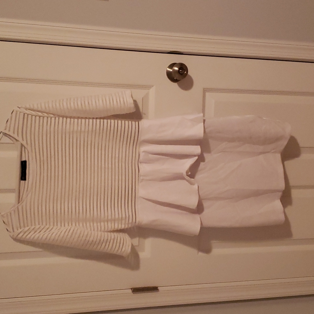 FTF White Peplum Dress